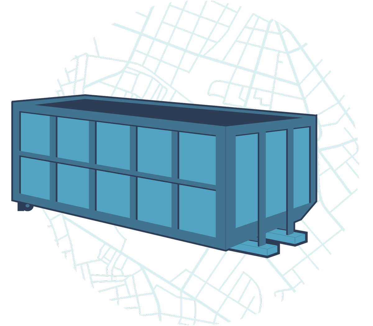 A gray recycling bin on a black background with a grid pattern. The image represents global recycling.